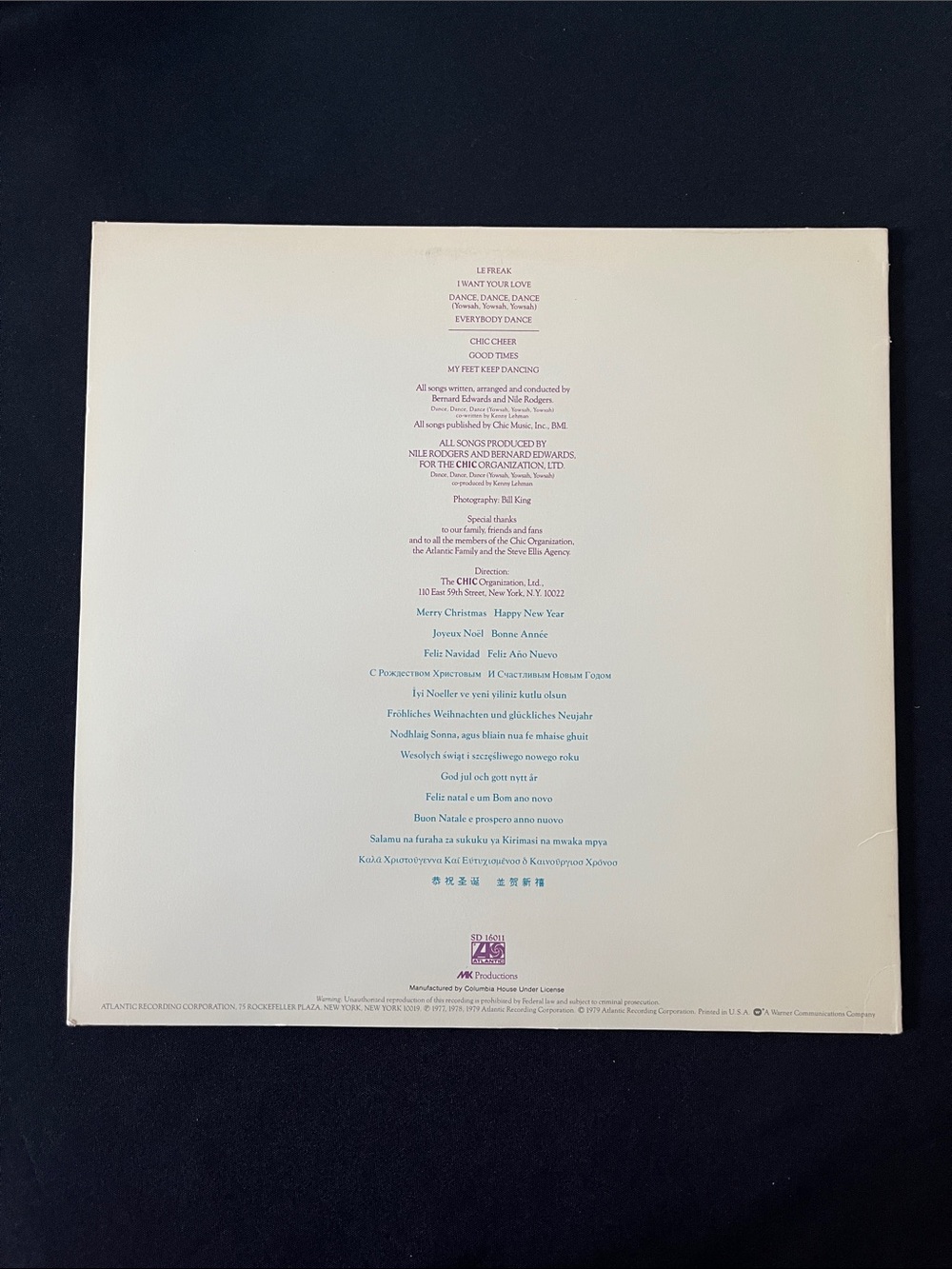 Chic – "Les Plus Grands Succes De Chic (Chic's Greatest Hits)" Vinyl Record - Picture 2 of 6